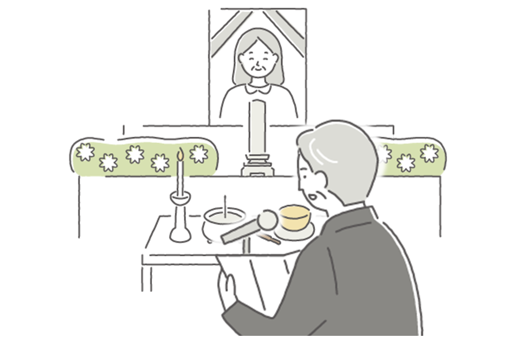 弔辞のイラスト